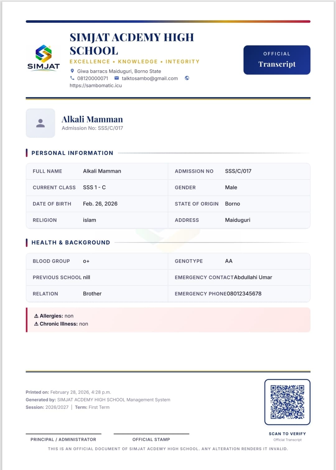 Digital Transcript Generation
